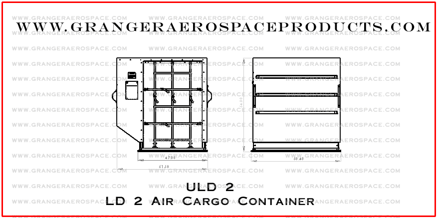 Granger Aerospace LD2, LD2 Dimensions, Granger Aerospace Products LD 2, LD 2 Container, Air Cargo Container